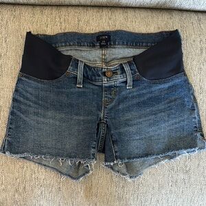 J. Crew Women's Blue Denim Maternity Shorts
